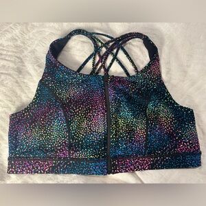 Torrid Active Light Support Low-impact Wireless Zip-front performance speckled